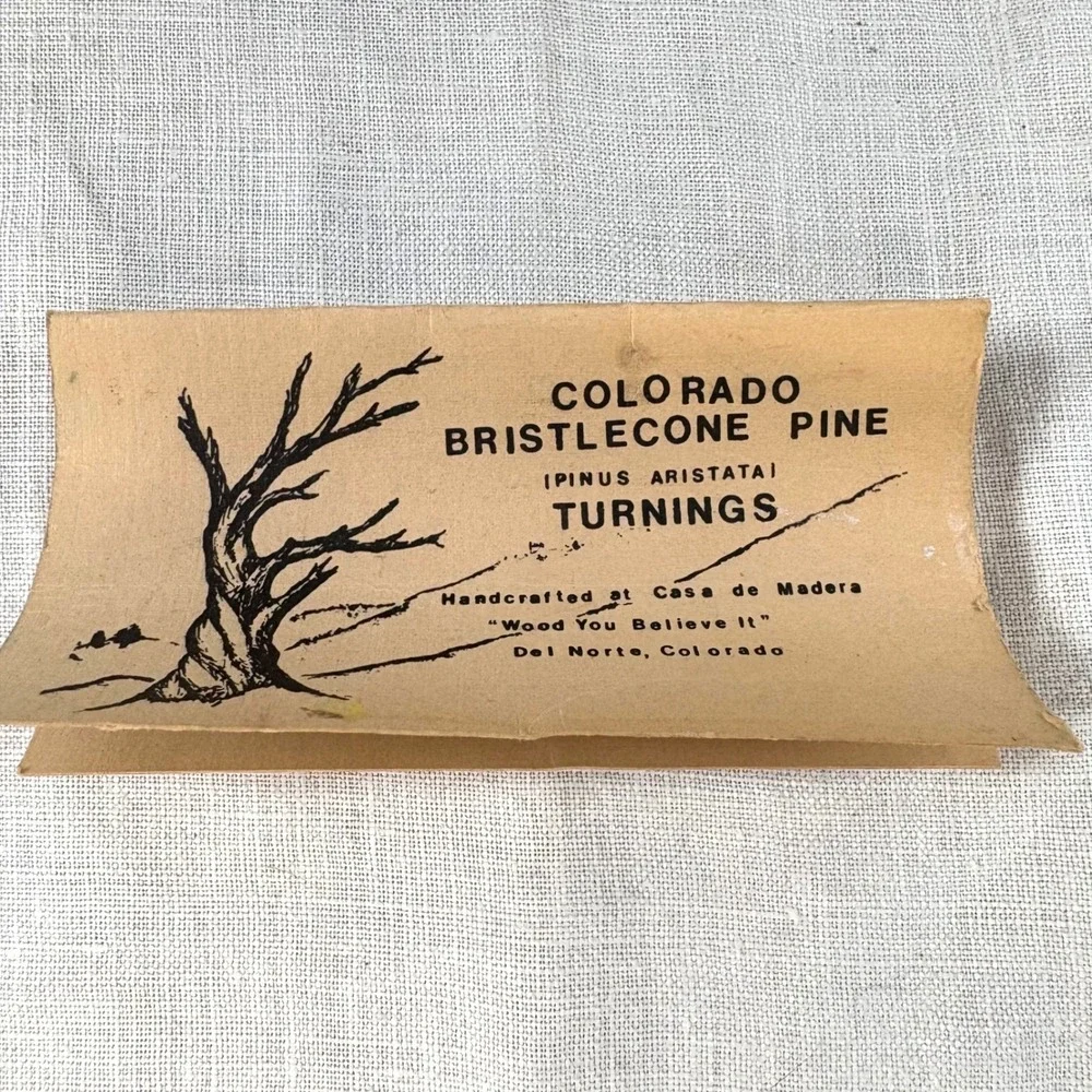 Vintage Casa de Madera Colorado Bristlecone Pine Wood Turning Vase 1987 Signed